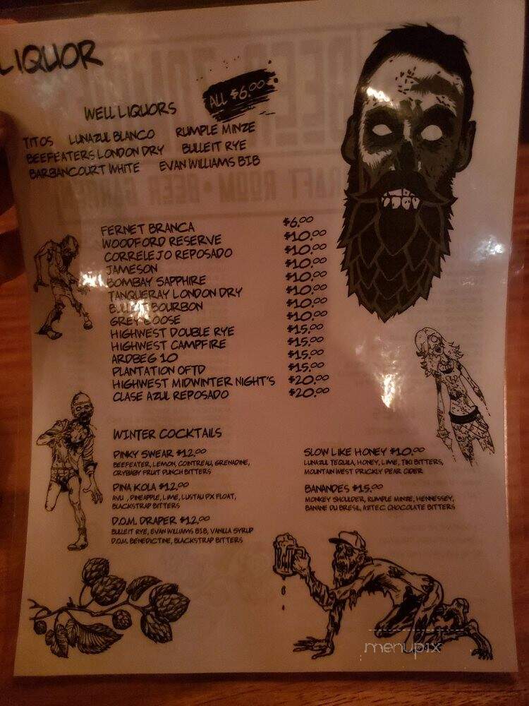 Beer Zombies - Salt Lake City, UT menu_pic