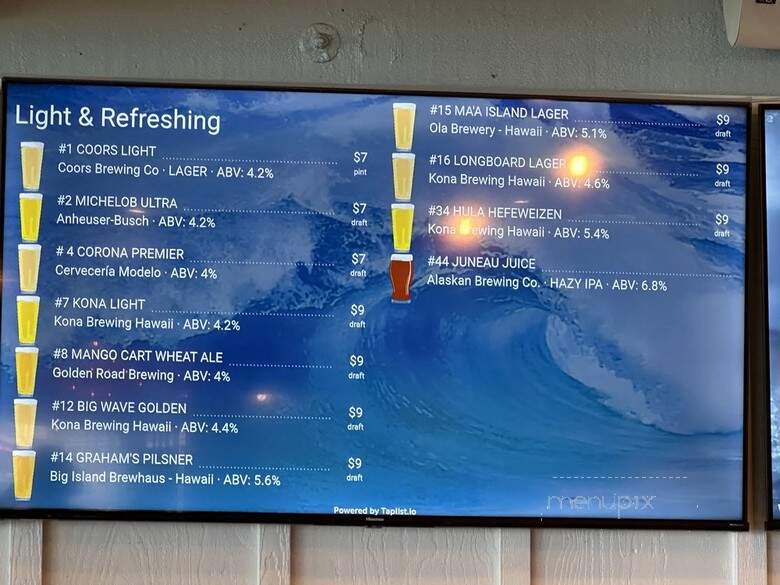 Kai Eats + Drinks - Kailua-Kona, HI menu_pic