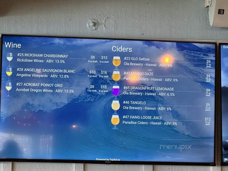 Kai Eats + Drinks - Kailua-Kona, HI menu_pic