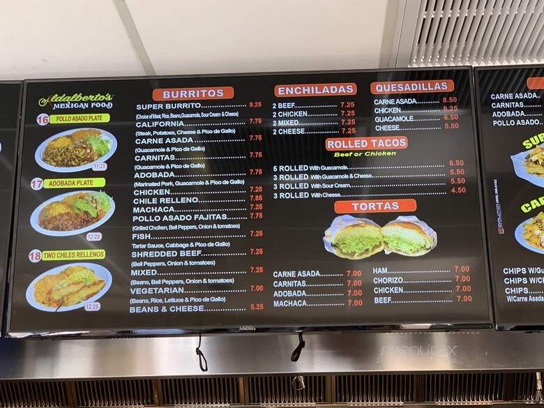 Adalberto's Mexican Food - Fair Oaks, CA menu_pic