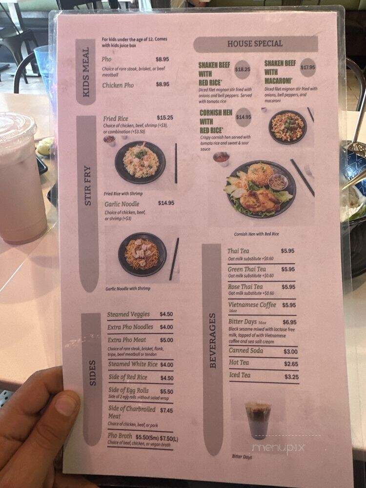 Culantro & Basil Pho Bistro - West Covina, CA menu_pic