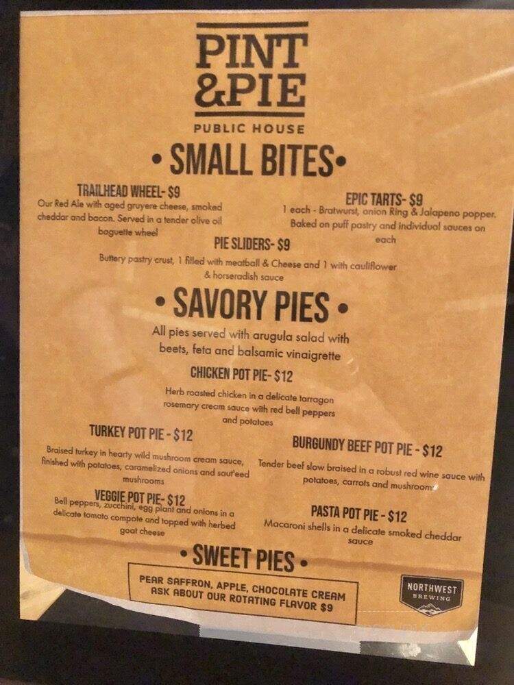 Pint & Pie Public House - Tacoma, WA menu_pic