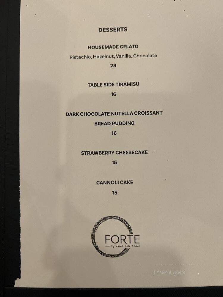 Forte by Chef Adrianne - Coral Gables, FL menu_pic