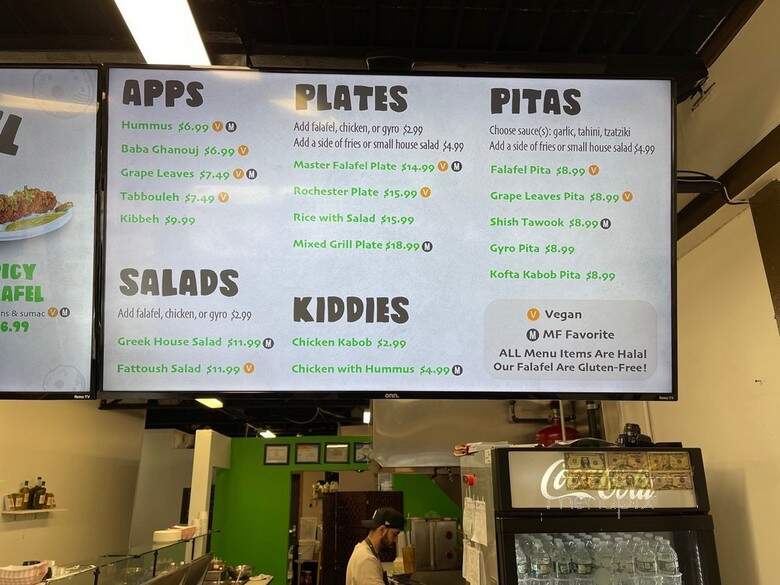 Master Falafel - Rochester, NY menu_pic