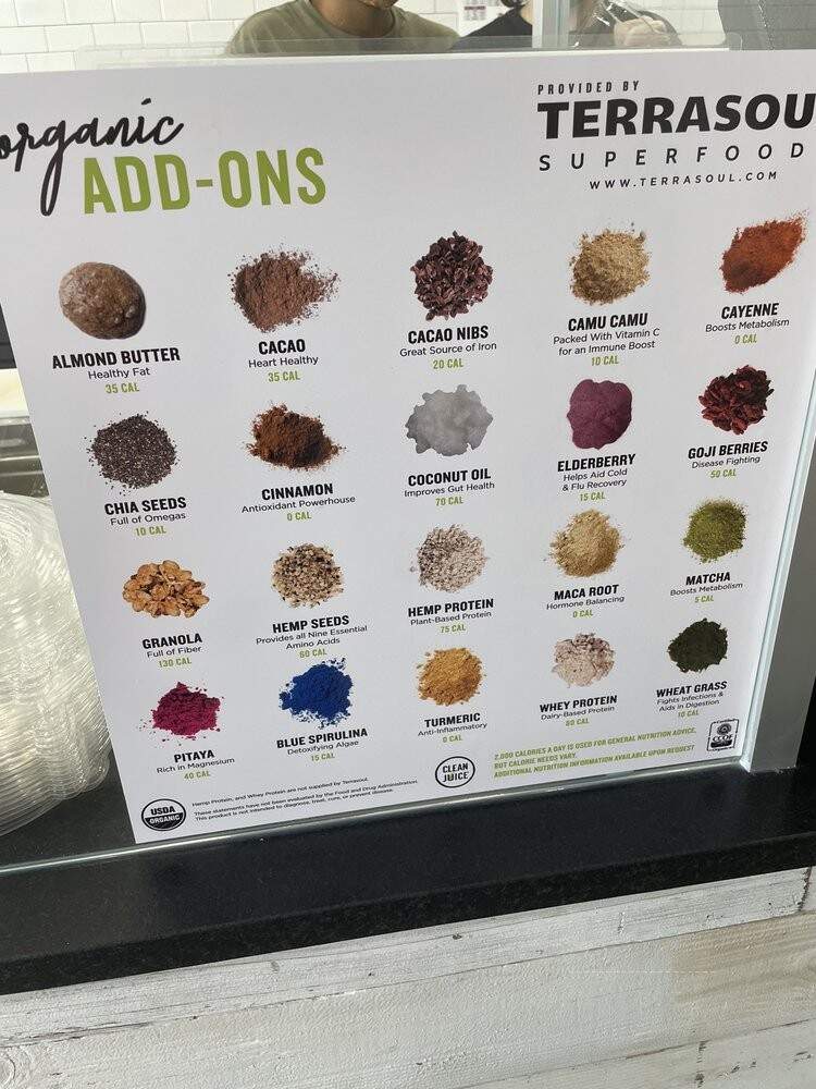 Clean Juice - St. Augustine, FL menu_pic