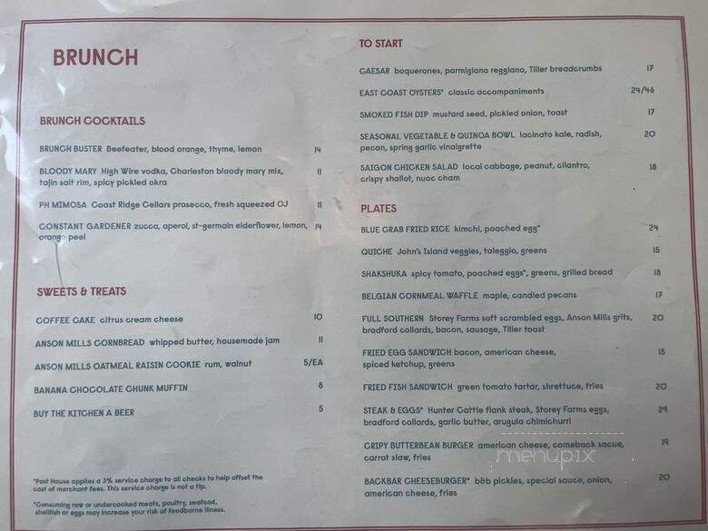 Post House - Mount Pleasant, SC menu_pic