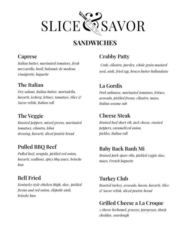 Slice & Savor - Bellflower, CA menu_pic