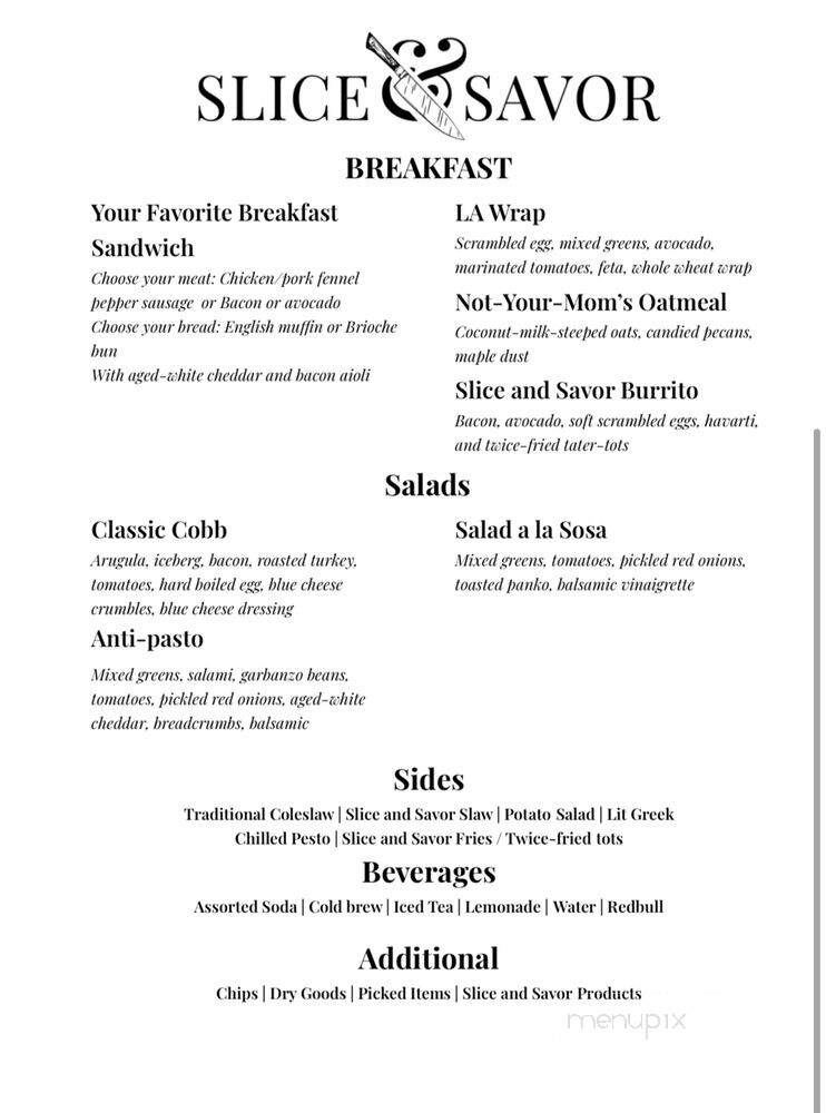 Slice & Savor - Bellflower, CA menu_pic