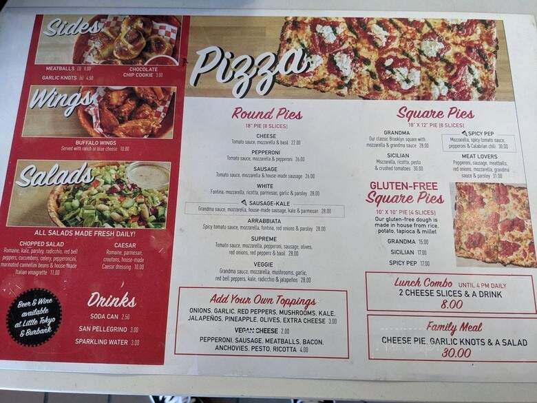 Prime Pizza - Los Angeles, CA menu_pic