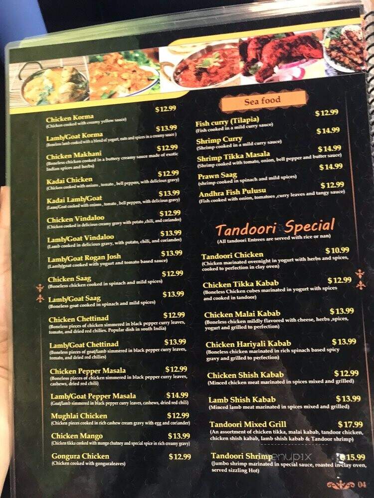 Indian Spice Restaurant - Troy, MI menu_pic