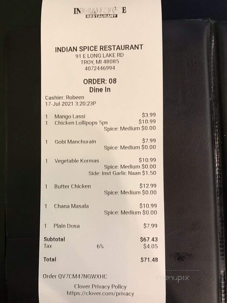 Indian Spice Restaurant - Troy, MI