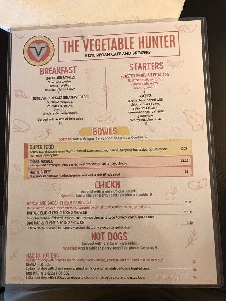 The Vegetable Hunter - Carlisle, PA menu_pic