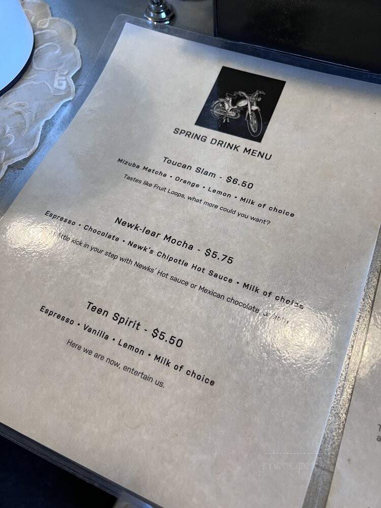 Cyclemaster Coffee Company - Portland, OR menu_pic