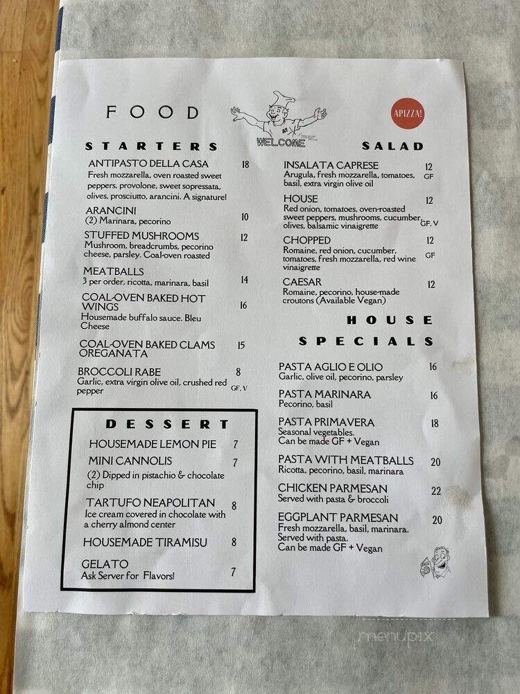 Apizza - New Paltz, NY menu_pic