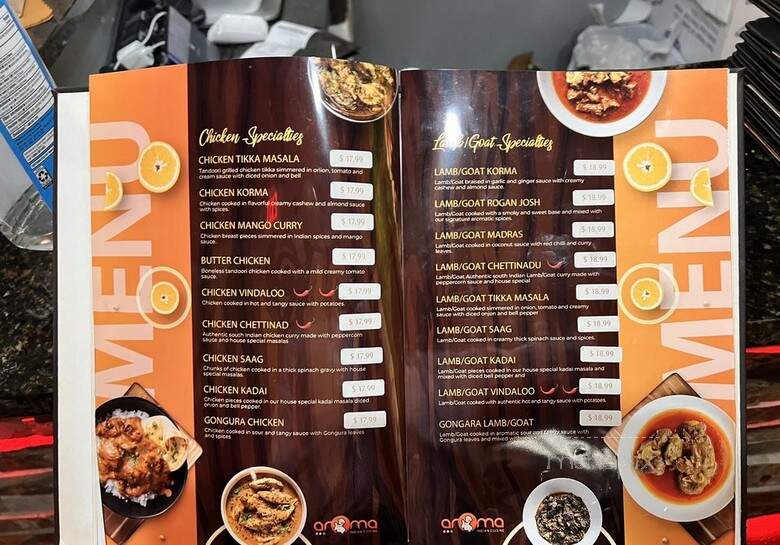 Aroma Indian Cuisine - Naples, FL menu_pic