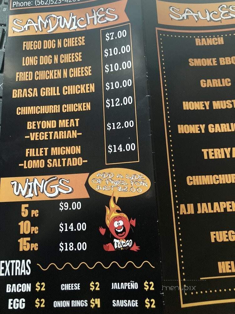 Fuego Fries - South El Monte, CA menu_pic