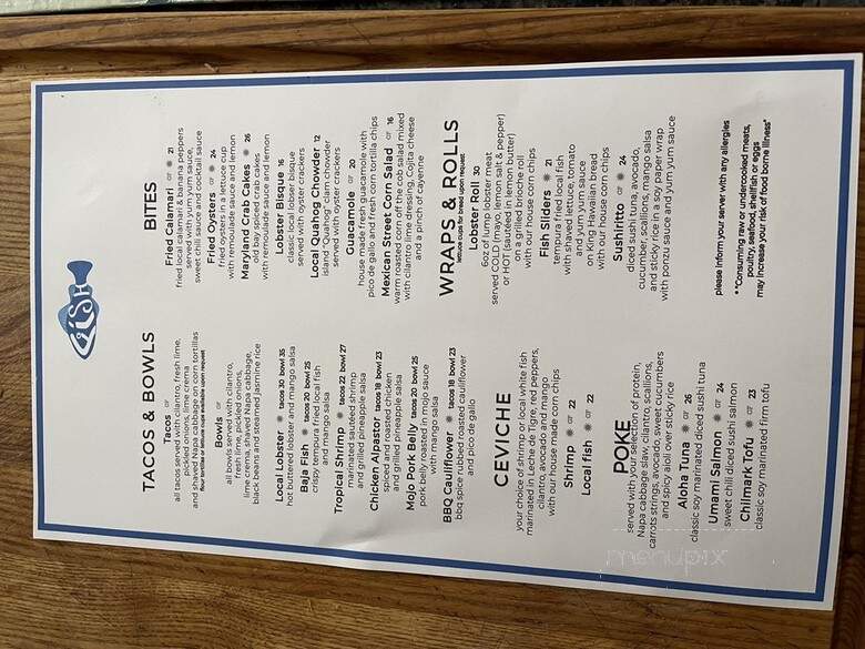 Fish MV - Tisbury, MA menu_pic