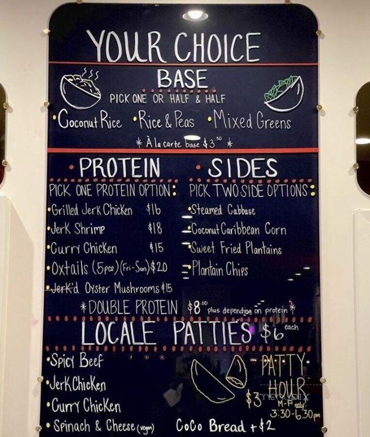 Locale Cafe - Atlanta, GA menu_pic