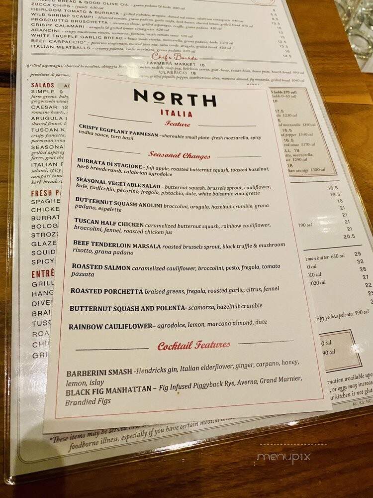 North Italia - Franklin, TN menu_pic
