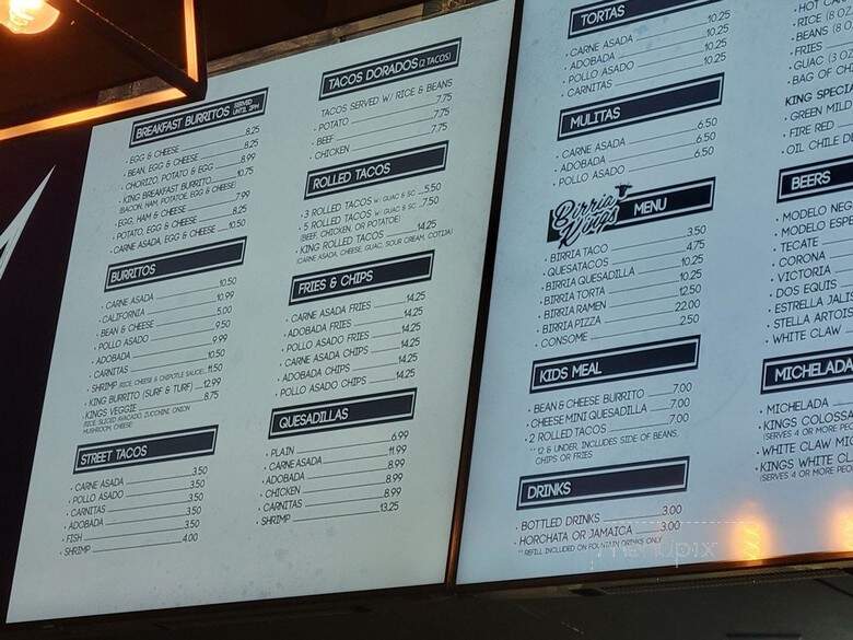 Taco Kings - San Diego, CA menu_pic