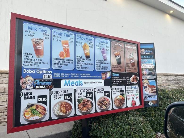 Anime Boba Cafe - Henderson, NV menu_pic