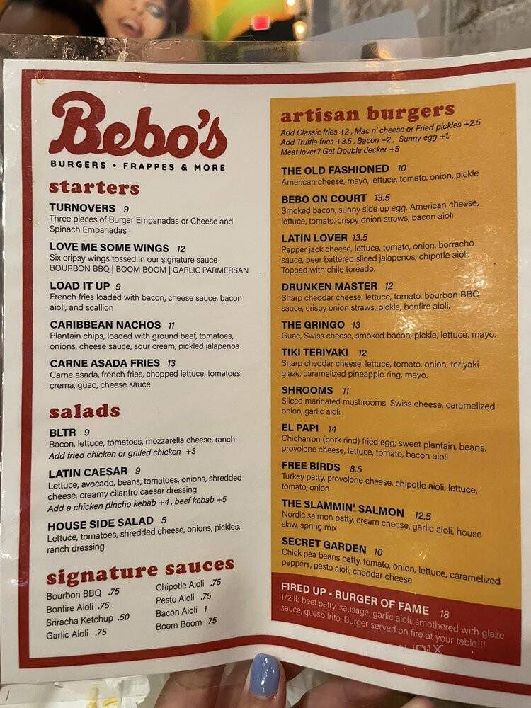 Bebo's Artisan Burgers and Frappes - Cincinnati, OH