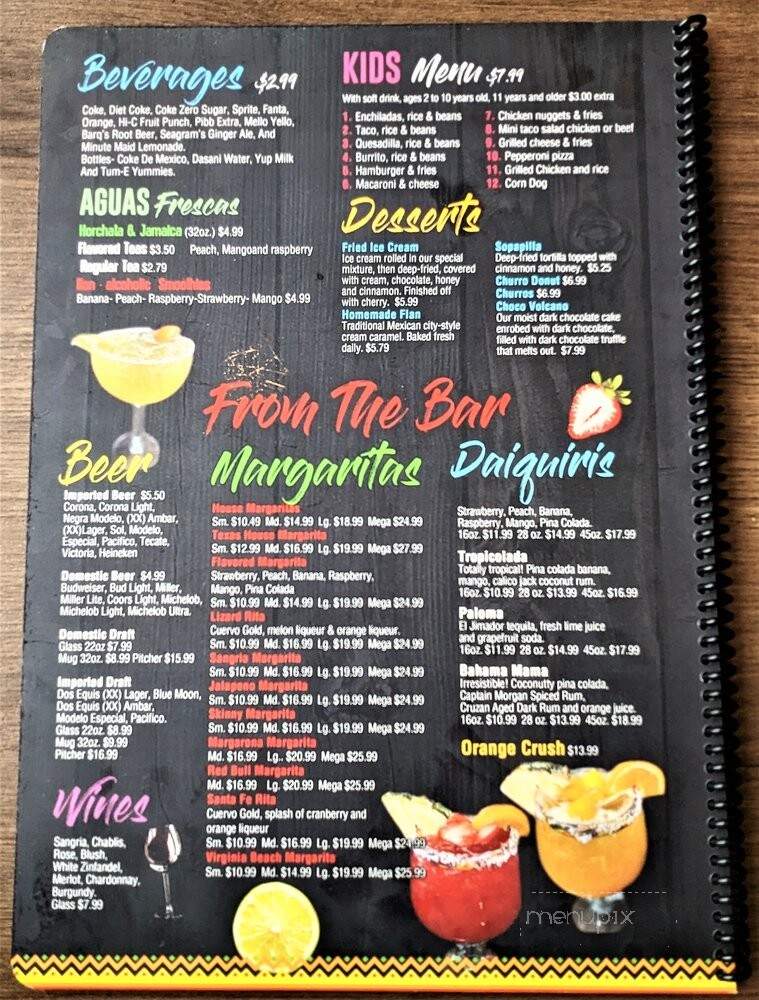 Las Palmas 4 Mexican Restaurant - Virginia Beach, VA menu_pic