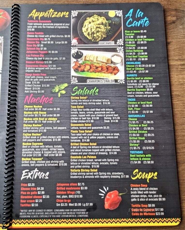 Las Palmas 4 Mexican Restaurant - Virginia Beach, VA menu_pic