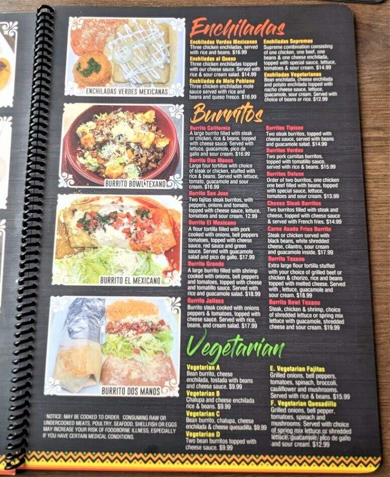 Las Palmas 4 Mexican Restaurant - Virginia Beach, VA menu_pic