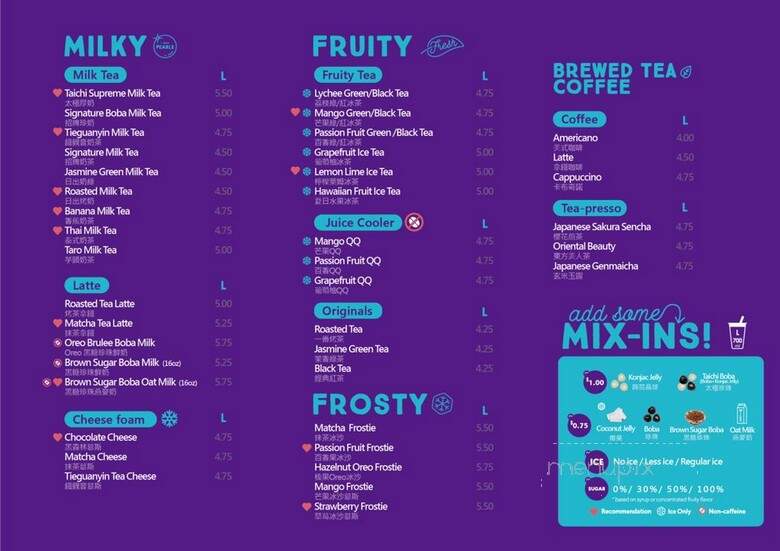 Chatime - Irvine, CA menu_pic
