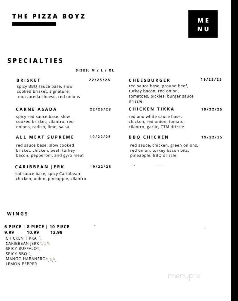 Pizza Boyz - Citrus Heights, CA menu_pic
