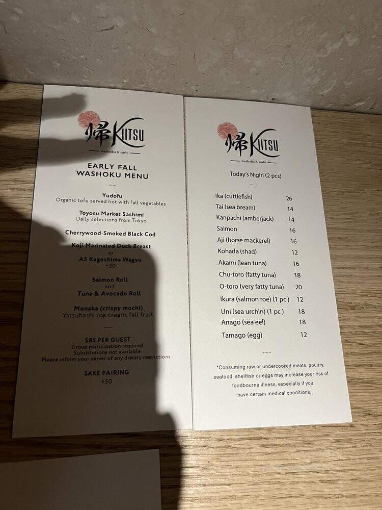 Imari - Los Angeles, CA menu_pic