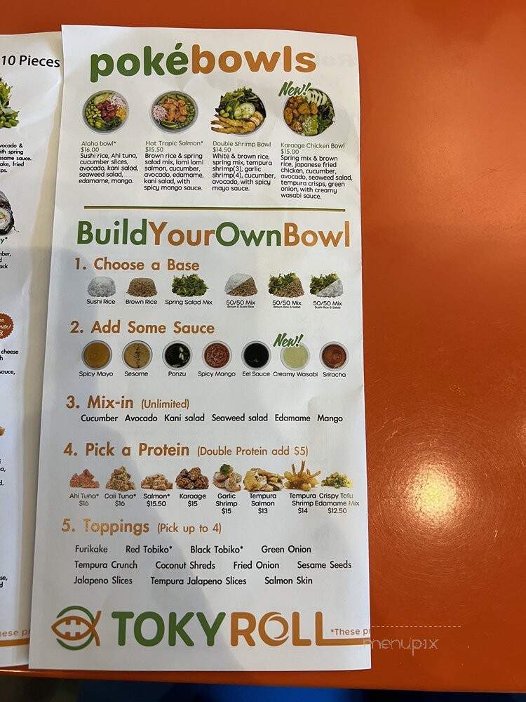 TokyRoll Sushi & Poke - Salem, OR menu_pic