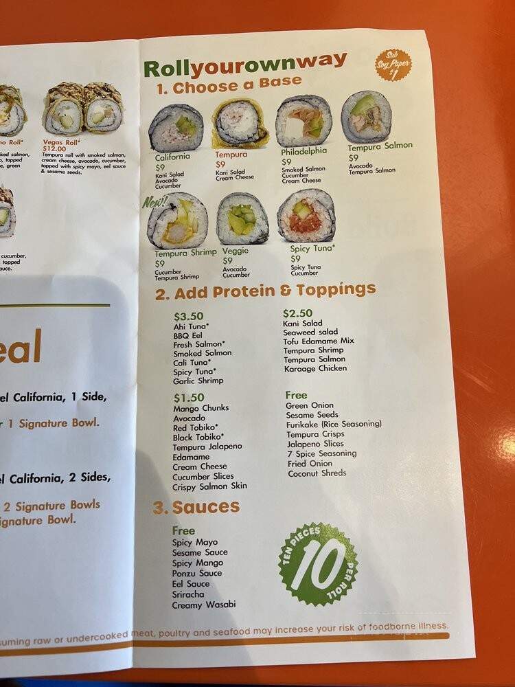TokyRoll Sushi & Poke - Salem, OR menu_pic