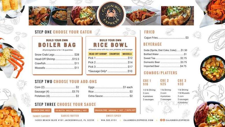Cajun Boil Express - Jacksonville Beach, FL menu_pic