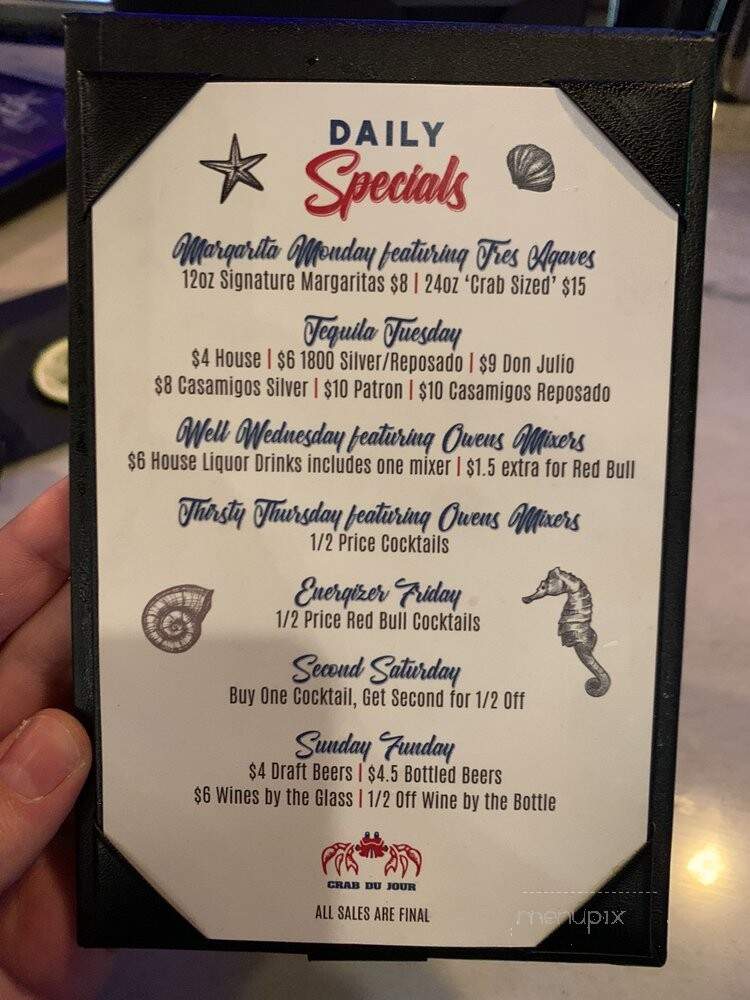 Crab Du Jour - Charlotte, NC menu_pic