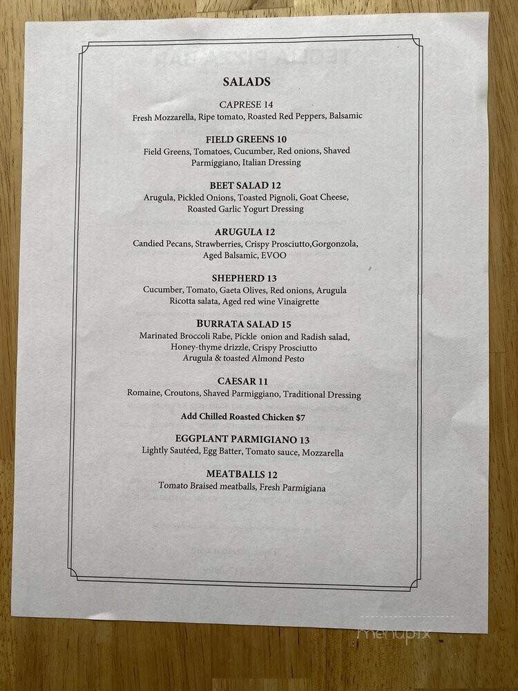 Teglia Pizza Bar - Montclair, NJ menu_pic