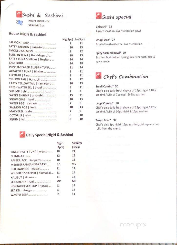 Takara Sushi & Asian Bistro - Sugar Land, TX menu_pic