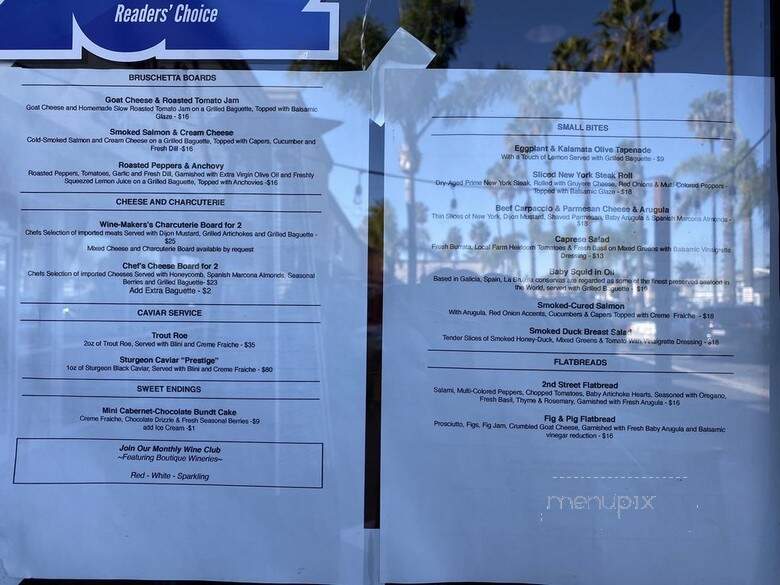 Wine On 2nd - Long Beach, CA menu_pic