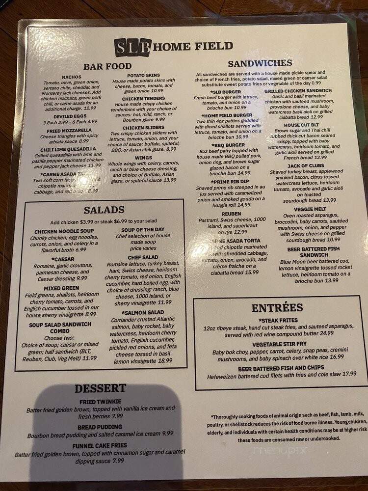 Sporting Life Bar - Las Vegas, NV menu_pic