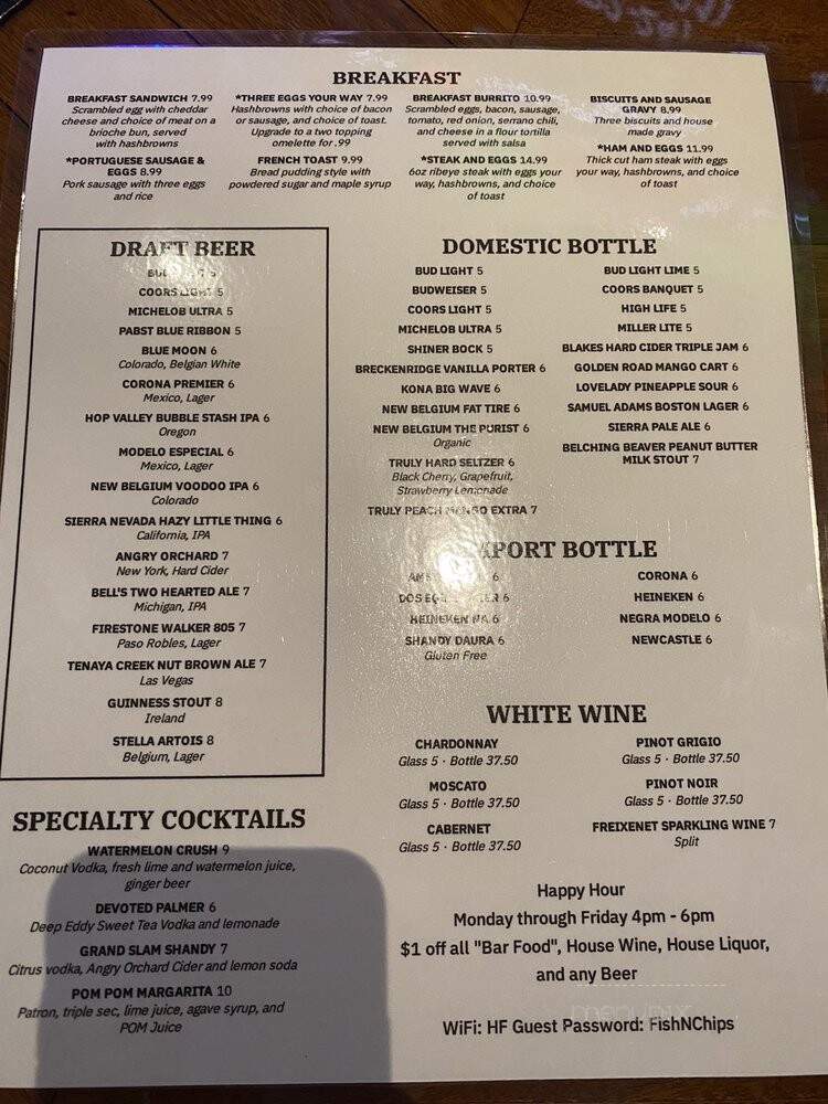 Sporting Life Bar - Las Vegas, NV menu_pic