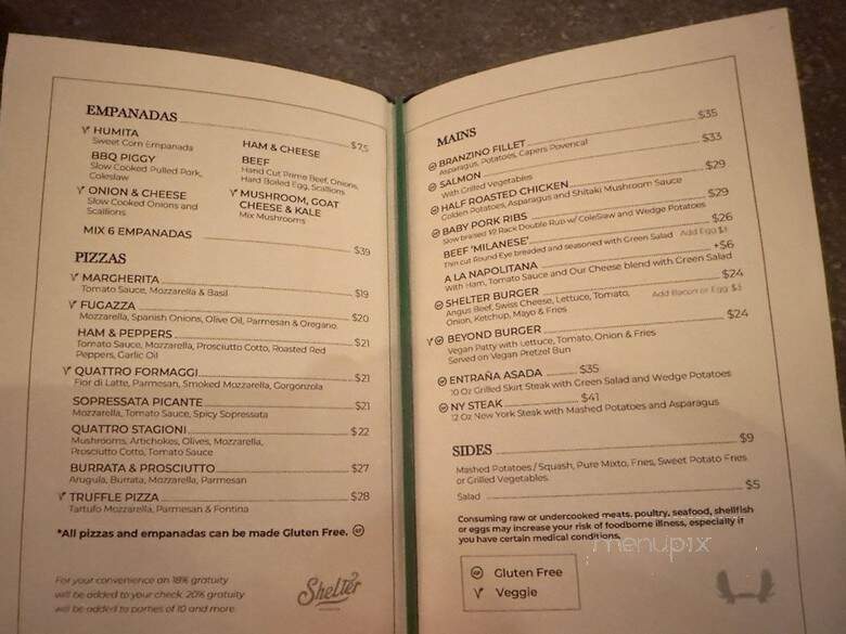 Shelter - Miami, FL menu_pic