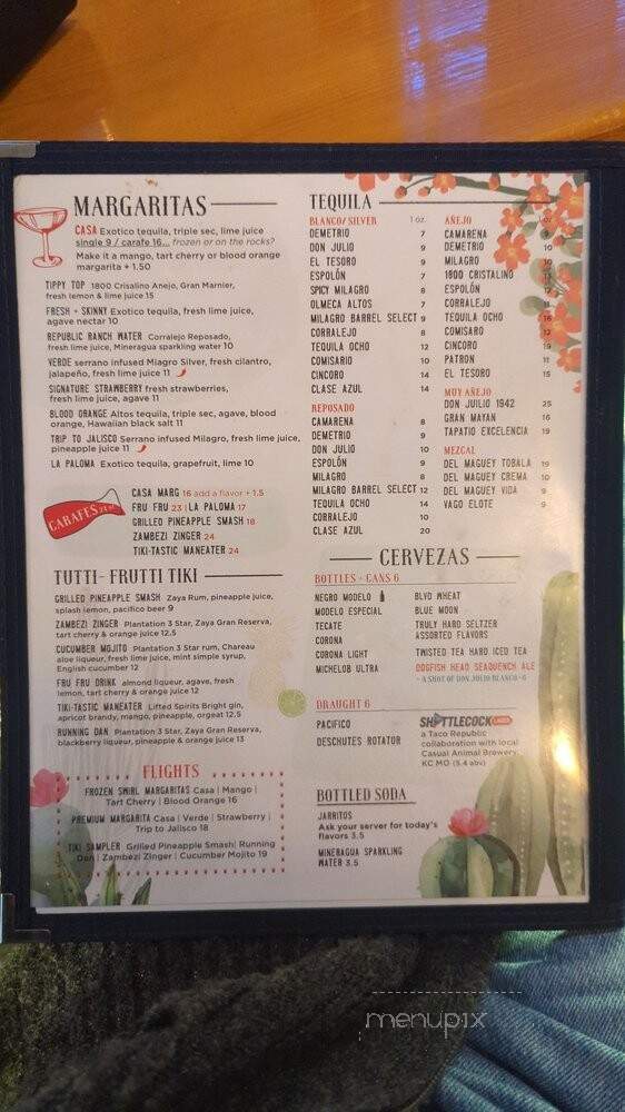 Taco Republic - Prairie Village, KS menu_pic