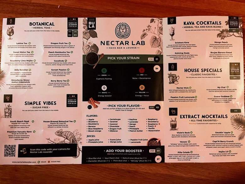 Nectar Lab - Naples, FL menu_pic