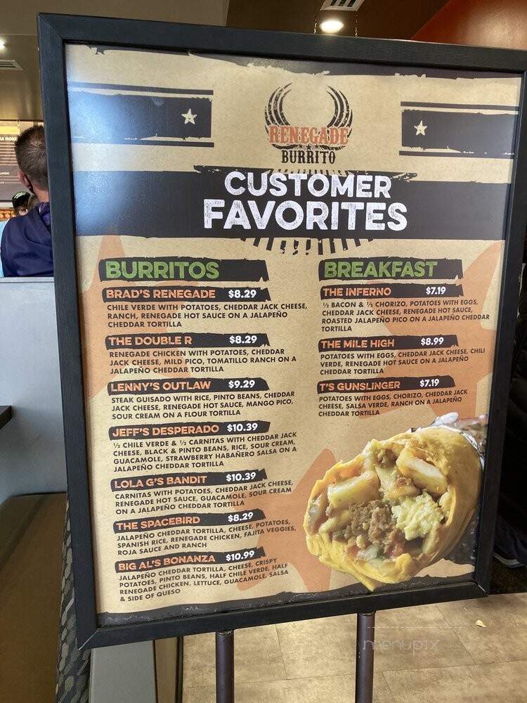Renegade Burrito - Arvada, CO menu_pic