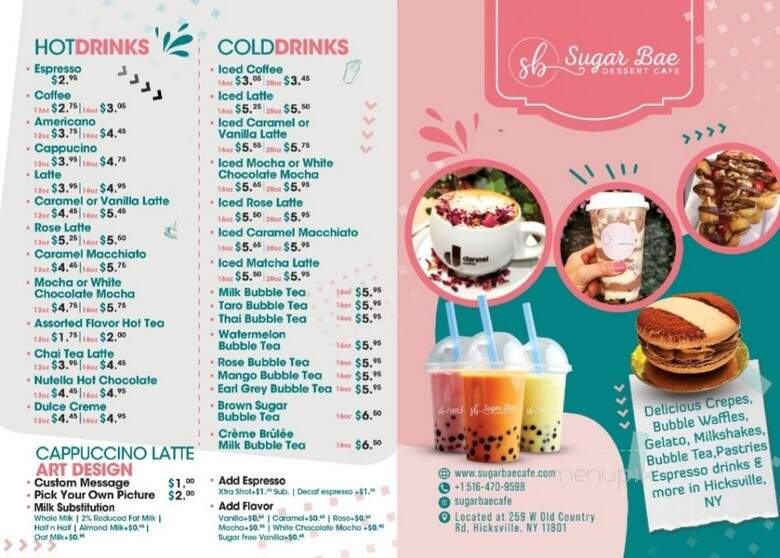 Sugar Bae Dessert Cafe - Hicksville, NY menu_pic