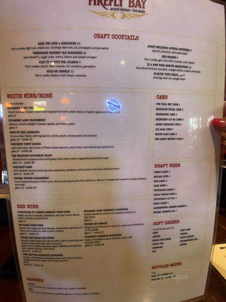 Firefly Bay - Atlantic Beach, FL menu_pic
