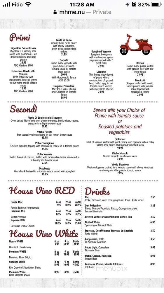 Mt Vesuvios Ristorante - Brampton, ON menu_pic
