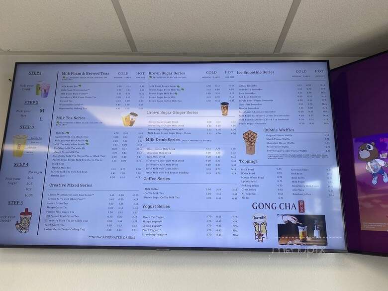 Gong Cha - Tampa, FL menu_pic