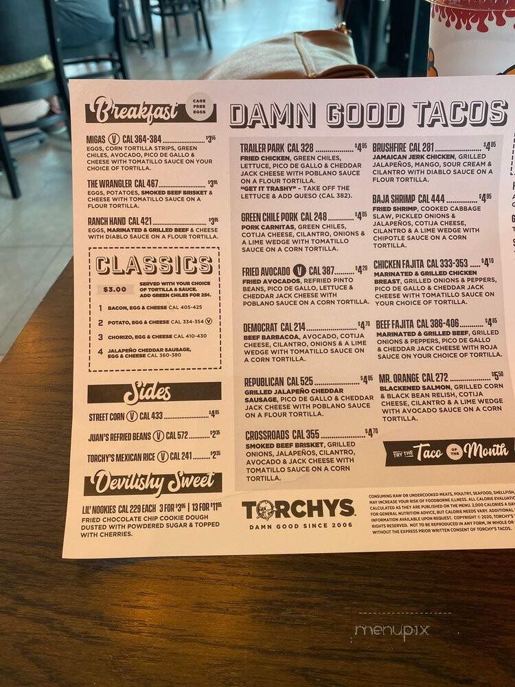 Torchy's Tacos - Mansfield, TX menu_pic
